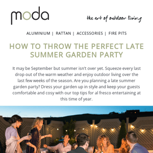 How to throw the perfect late summer garden party