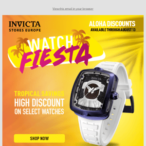 🎉 Invicta Watch Fiesta - Shop now!