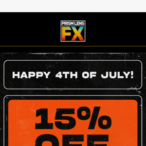 15% OFF Our Entire Website!