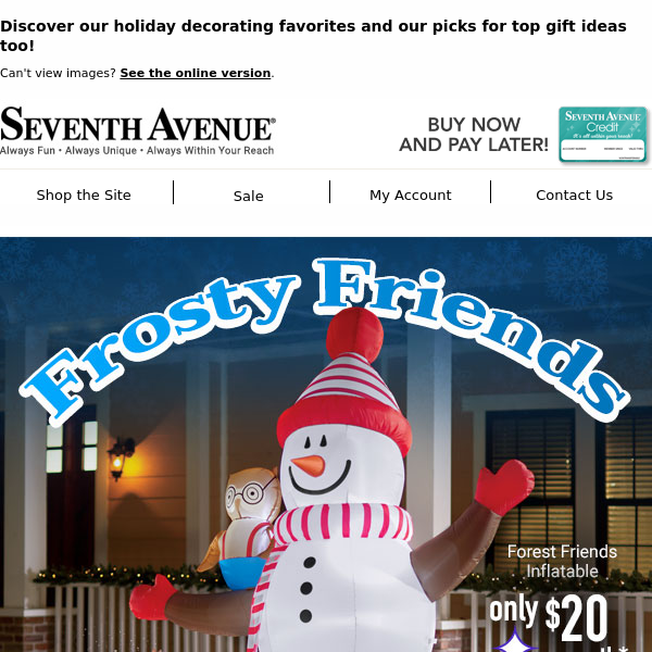 Jump Start Your Holiday Shopping with Seventh Avenue!