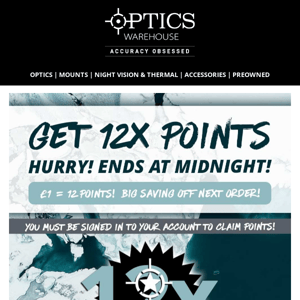 Hurry! 12X OPW Points Ends at Midnight Tonight! 💥