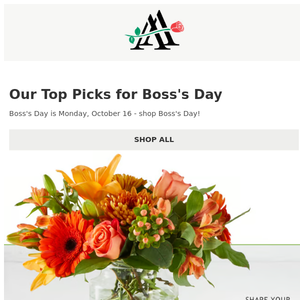Last Chance to Order Your Boss's Day Gift 💐🎁