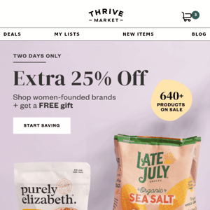 EXTRA 25% off women-founded brands + free gift 💖