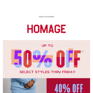 🚨🚨🚨 UP TO 50% OFF select styles!