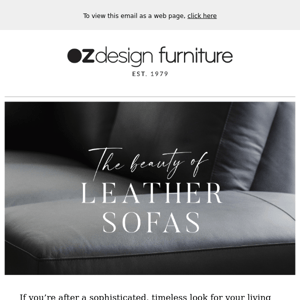 The beauty of leather sofas