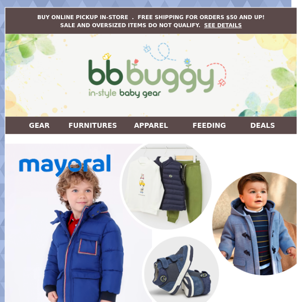 BB Buggy:  MAYORAL come this FALL & WINTER + SHOP DISCOUNT ending soon