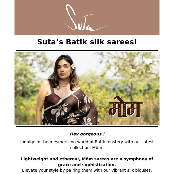 Introducing handcrafted Batik silk sarees that radiate elegance!