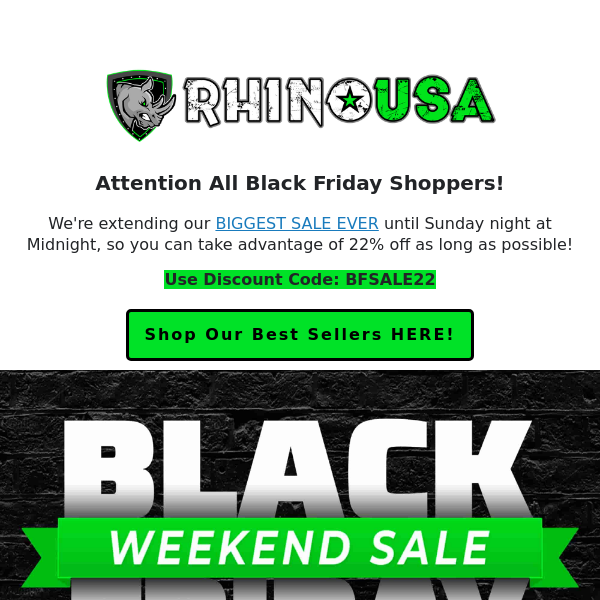 Black Friday - Special Announcement!
