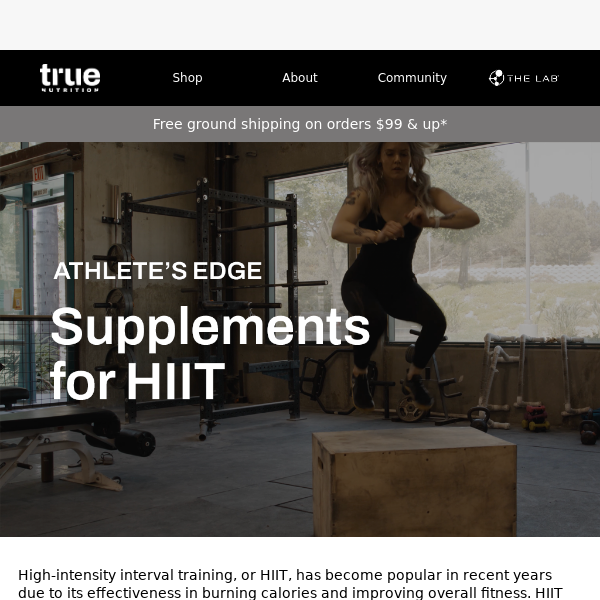Athlete's Edge: Supplements for HIIT