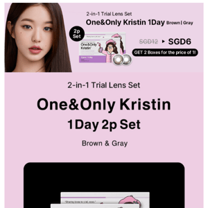 2in1 One&Only Trial Kit (50%OFF) Only for SGD6 💥