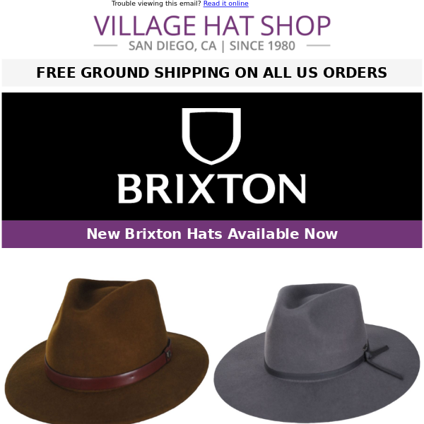 New Brixton Hats for Winter Available Now | FREE USA Ground Shipping