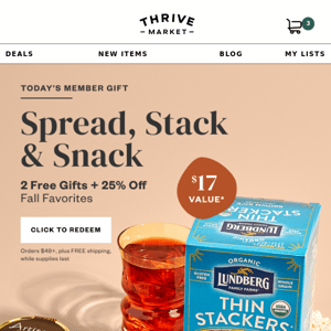 2 FREE gluten-free snacks ($17 value) 🌰