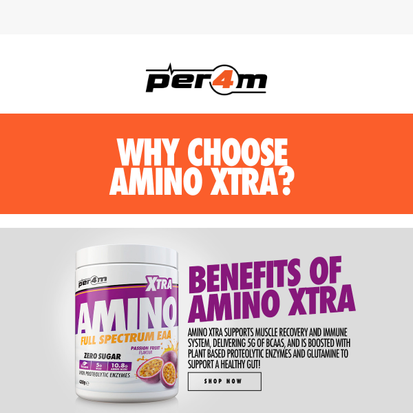 Per4m Better with Amino Xtra!🚀