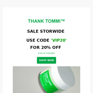 20% OFF STOREWIDE⭐️