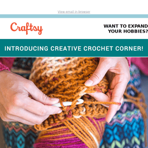 🧶 Congrats!  You’ve been invited to get FREE crocheting videos, tips & projects.