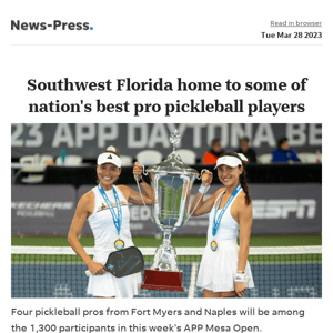 News alert: Southwest Florida home to some of nation's best pro pickleball players