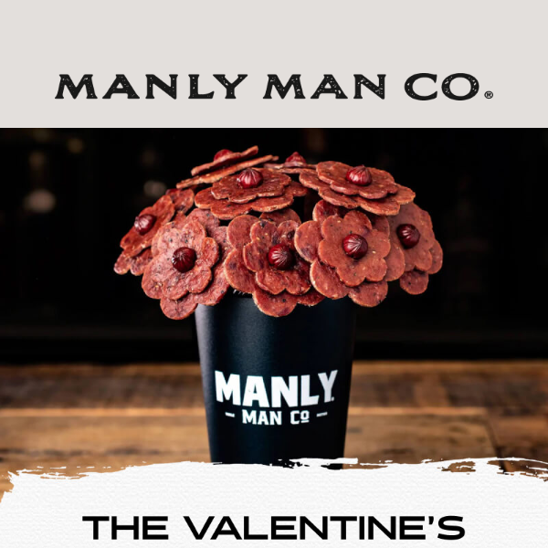 Beef Jerky Flowers + Pint Glass Vase 🥩 // Manly Man Co® - Manly