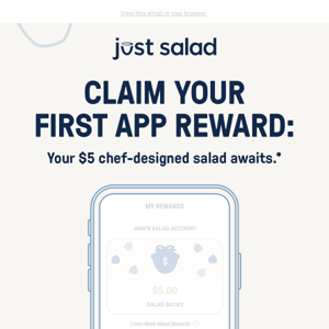 Download the app, get a $5 salad