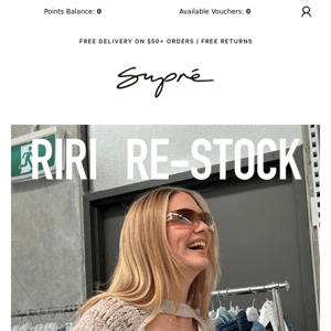 HELLO RIRI 😍  Riri's restocked in all your FAVE colors