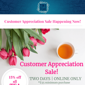 TRT: Customer Appreciation Sale Going on Now! 🌷