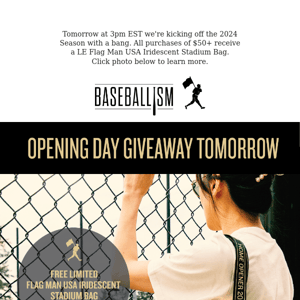 ⚾️ Our Opening Day Giveaway is Tomorrow