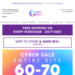 60-70% OFF CYBER SALE! NO EXCLUSIONS!