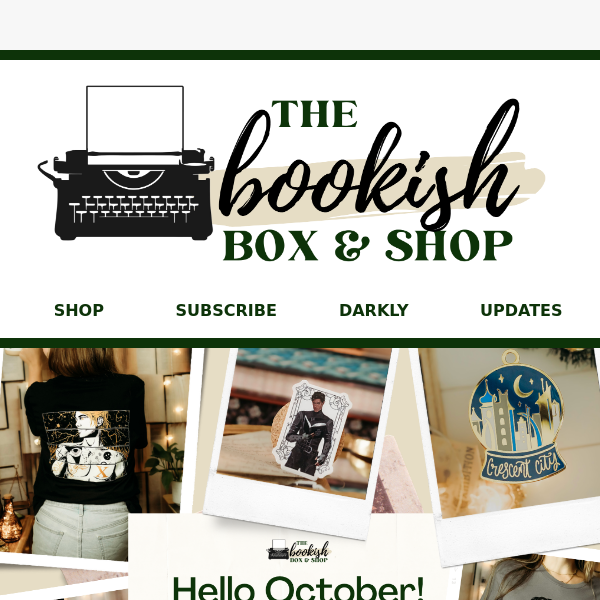 🎊 October Shop Drop is LIVE: New Bookish Goodies and Apparel Available Now! 📚