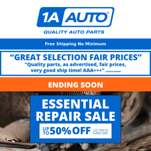 [Ends Soon] Essential Repair Sale for Your Vehicle 