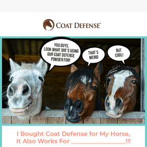 Ever realized you can use Coat Defense for that too?🐎