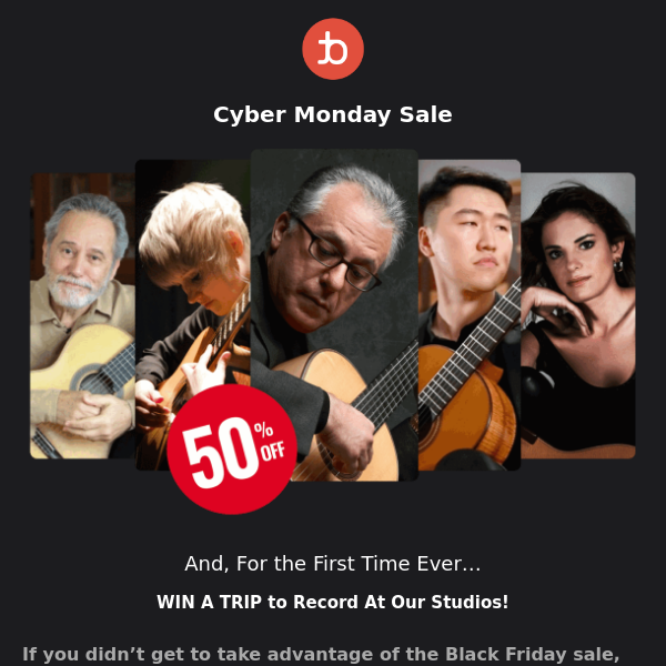 🎶 Cyber Monday: Save 50% & Record Your Legacy!
