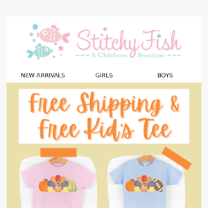 Free Shipping & Free Thanksgiving Tee!