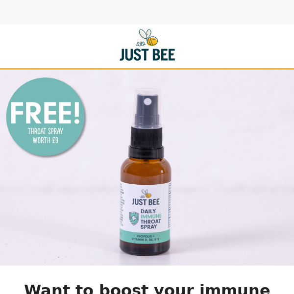 You have a free Immune Boosting Throat Spray!