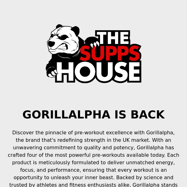 🦍 Gorillalpha Restocked! 4 Of The Strongest Pre-Workouts Available In The UK!