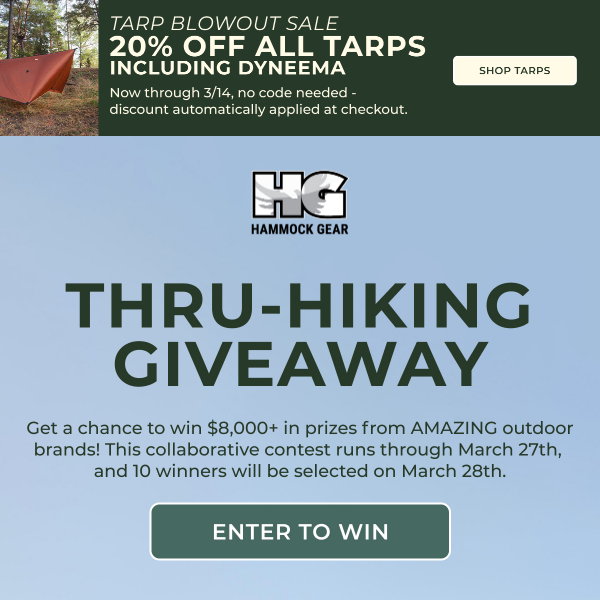 Enter the Thru-hiking Giveaway!
