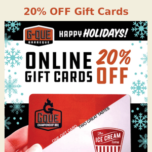 🎄 20% OFF GQue Gift Cards!