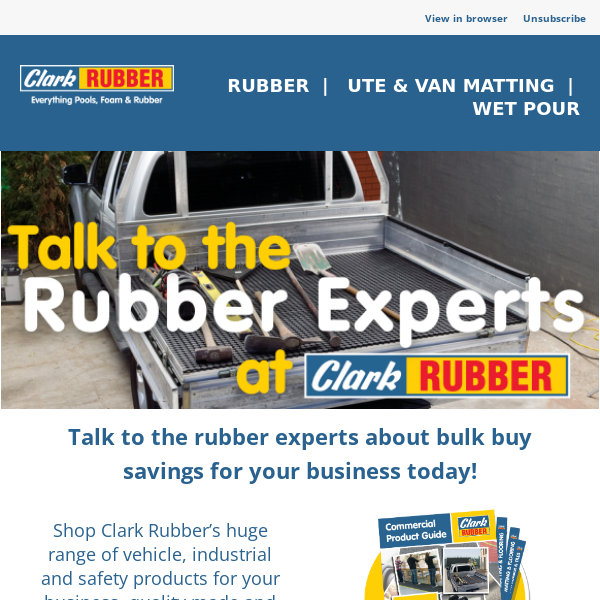 Talk to the rubber experts about your business needs today! 🛠