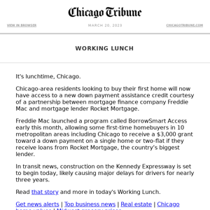 Working Lunch: Grant for 1st-time homebuyers | Kennedy Expressway construction | Legal recreational cannabis in Missouri