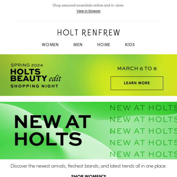 New At Holts | Beauty Edit Picks