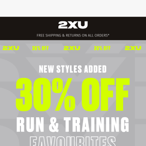 New Styles Added - 30% Off Run And Training Favourites