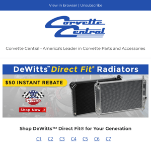 DeWitts Radiators $50 Instant Rebate at Time of Purchase
