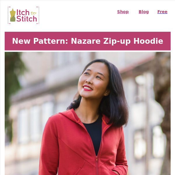 New Pattern: Nazare Zip-up Hoodie