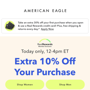 4 HOURS ONLY: EXTRA 10% OFF YOUR PURCHASE ⏳