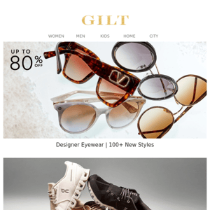 Up to 80% Off New Designer Eyewear | On Running & More