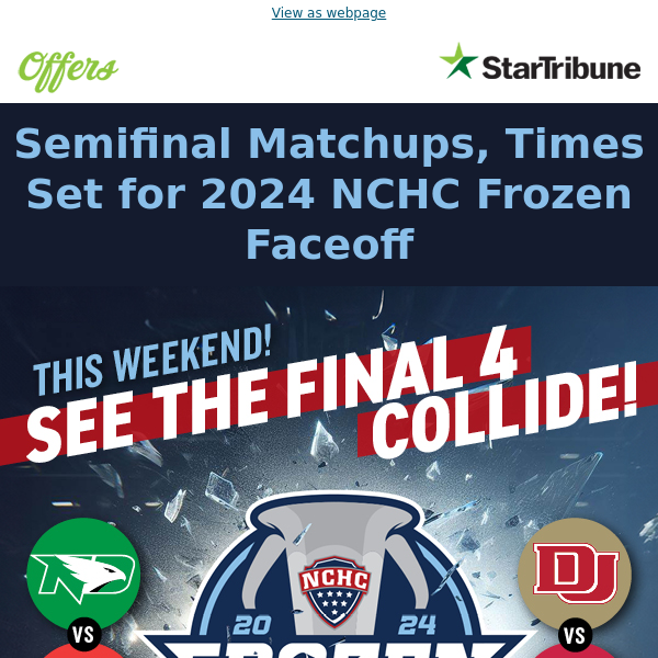 The Field is set for NCHC at Xcel Energy Cetner this weekend