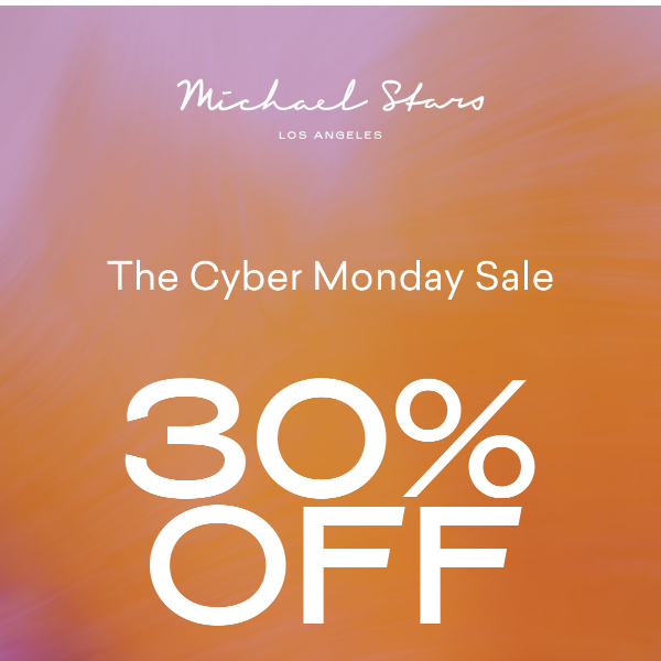 EXTENDED: One more day to shop 30% off sitewide