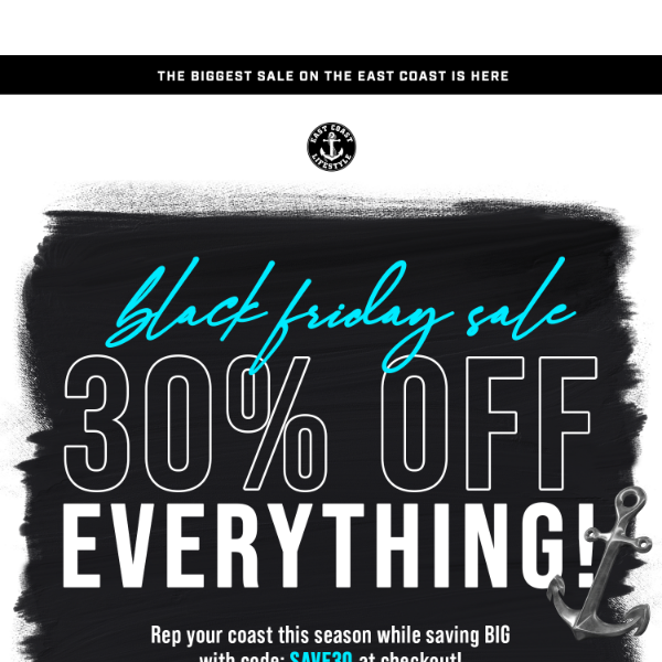 30% OFF EVERYTHING ⚓️