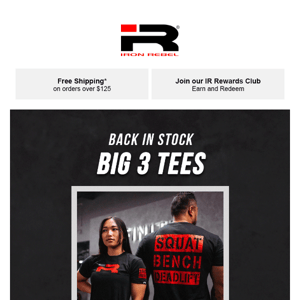 The BIG 3 Tees are Back in Stock!
