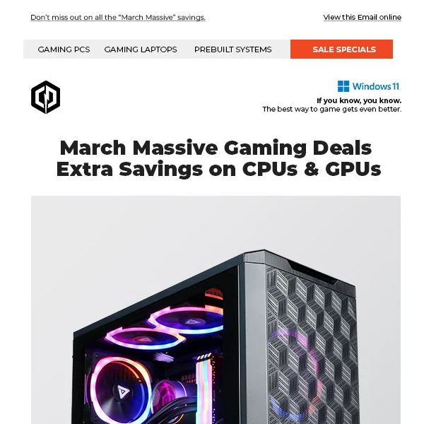 ✔ More March Massive Gaming Deals - Free Shipping + Extra Savings