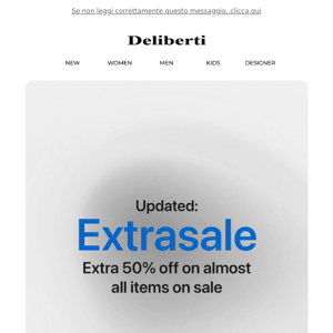 Extra 50% off on almost all items on sale: EXTRASALE