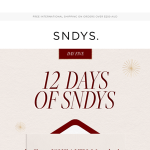 12 Days Of SNDYS | Day Five Offer 🎄